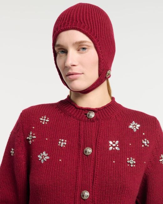 Barrie Red Cashmere Bonnet