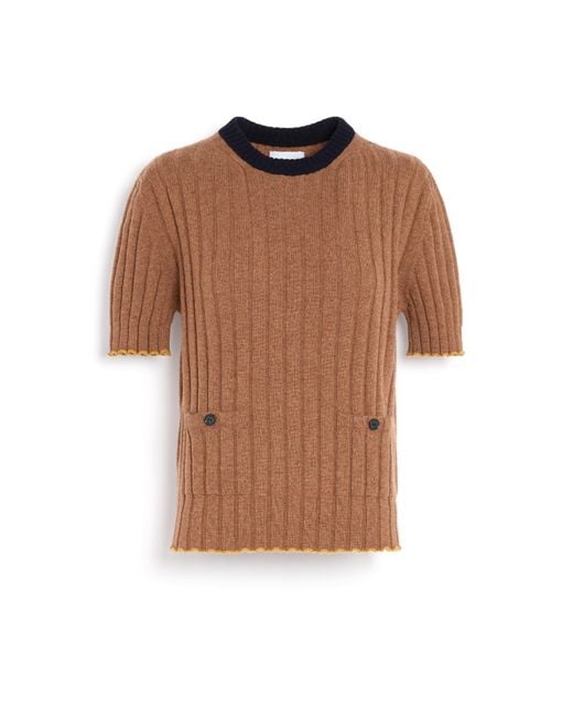 Barrie Brown Ribbed Cashmere Top