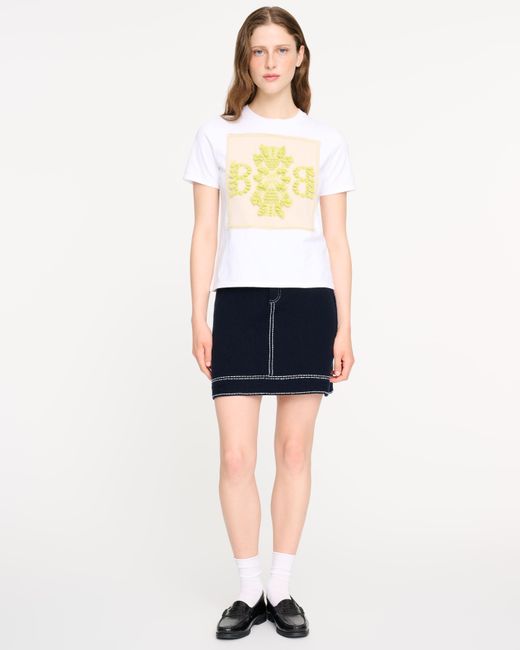 Barrie Yellow T-shirt With Cashmere B Logo Patch