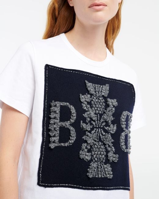 Barrie Black T-shirt With Logo Cashmere Patch for men