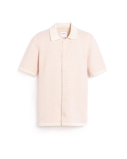 Barrie Pink Lightweight Cashmere And Wool Polo Shirt for men