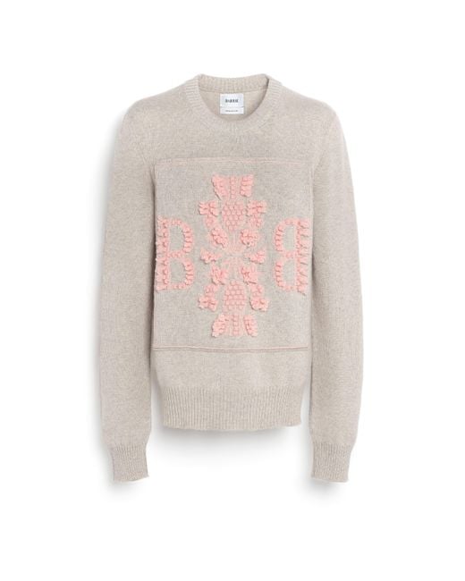 Barrie White 3d Cashmere Logo Round-neck Jumper