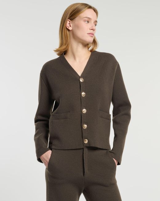 Barrie Black V-neck Cardigan In Cashmere And Wool for men