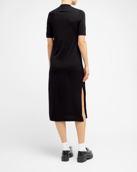 Barrie Black Ultra-fine Cashmere Maxi Dress
