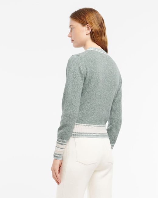 Barrie Blue Cashmere V-neck Jumper
