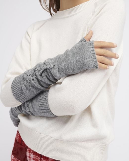 Barrie Gray Cashmere Fingerless Gloves