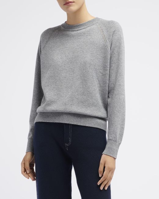 Barrie Gray Cashmere Round-neck Jumper