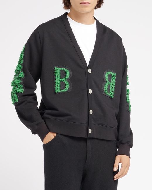 Barrie Black Cardigan In Cotton With A Cashmere B Logo