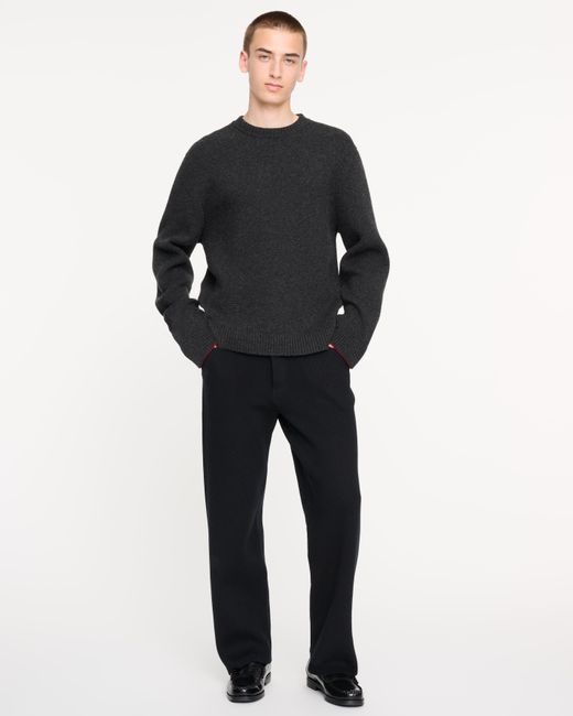 Barrie Black Double-faced Cashmere Sweater for men