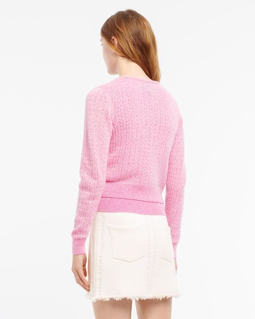 Barrie White Denim Fringed Cashmere And Cotton Miniskirt