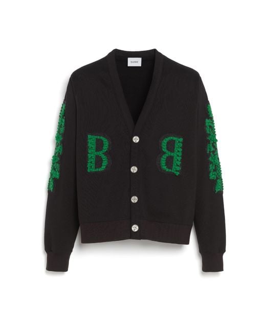 Barrie Black Cardigan In Cotton With A Cashmere B Logo
