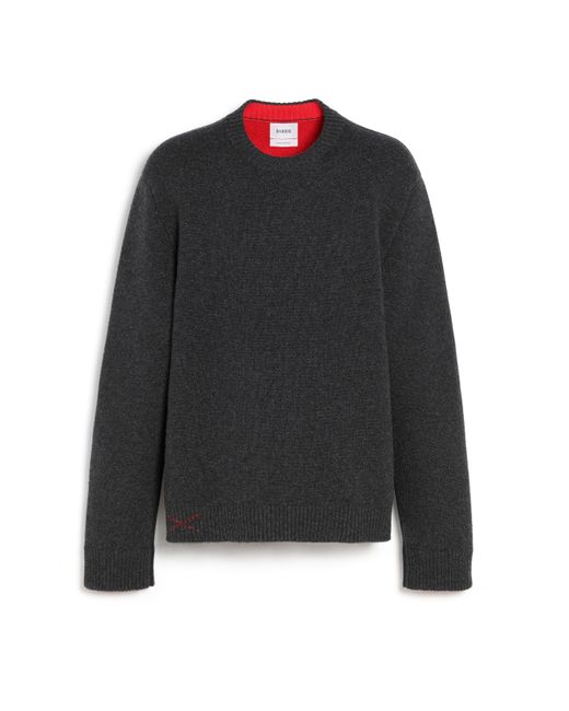 Barrie Black Double-faced Cashmere Sweater for men