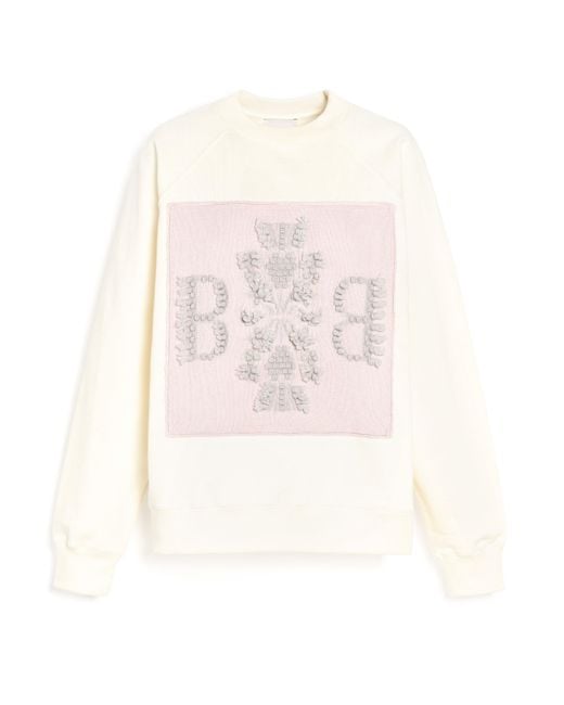 Barrie Natural Sweatshirt With Logo Cashmere Patch