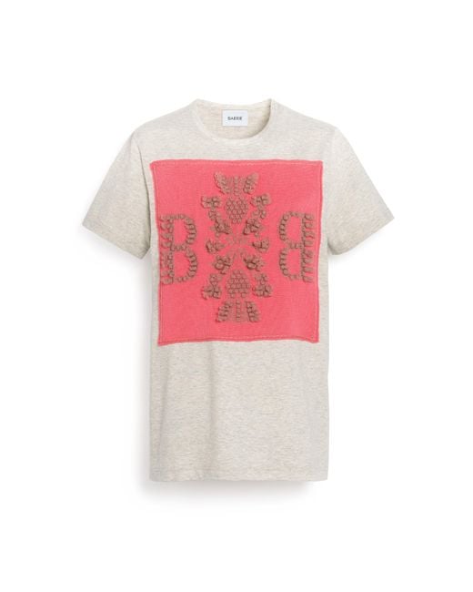 Barrie Pink T-shirt With Logo Cashmere Patch
