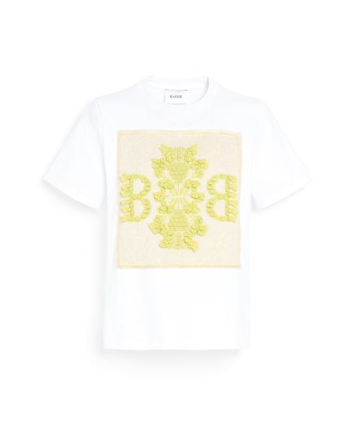 Barrie Yellow T-shirt With Cashmere B Logo Patch
