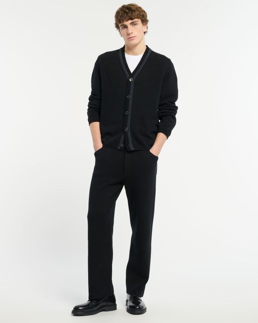 Barrie Black Cashmere Cardigan for men
