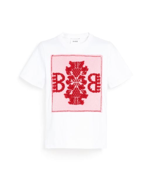 Barrie Red T-shirt With Cashmere B Logo Patch