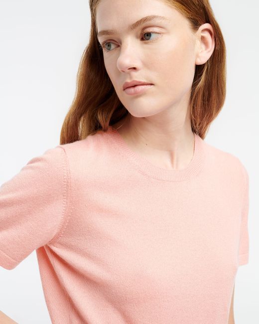 Barrie Pink Top In Cashmere And Silk