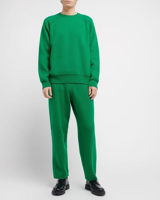 Barrie Green Sportswear Cashmere And Cotton joggers