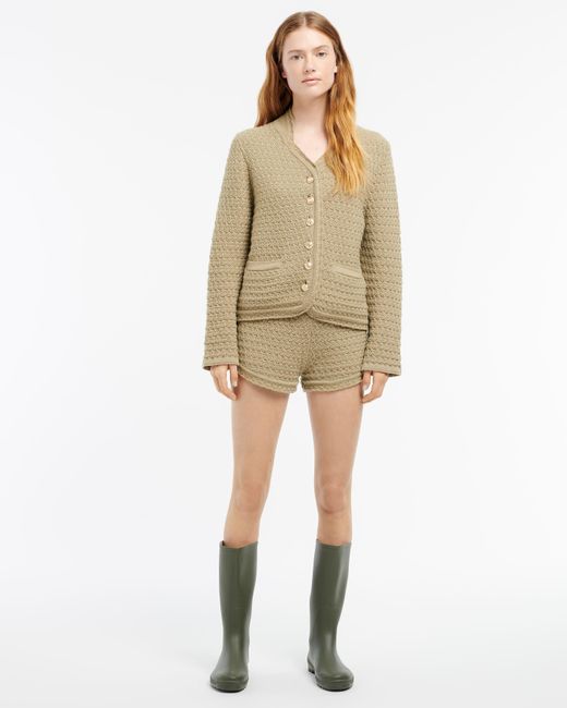 Barrie Natural Cashmere Tweed Shorts
