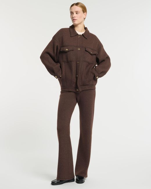 Barrie Brown Denim Oversized Cashmere And Cotton Jacket