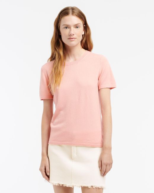 Barrie Pink Top In Cashmere And Silk