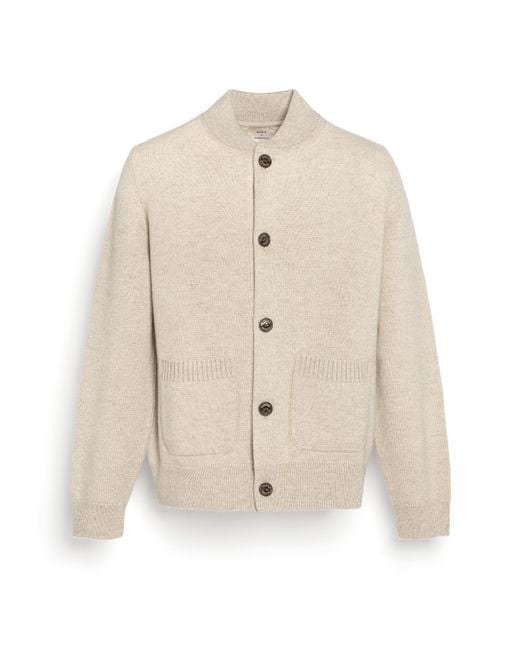 Barrie Natural Chunky Cashmere Cardigan X Monocle for men