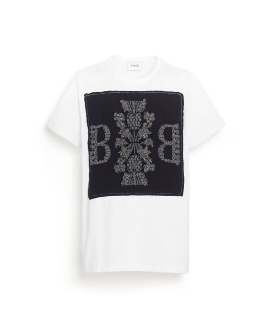 Barrie Black T-shirt With Logo Cashmere Patch for men