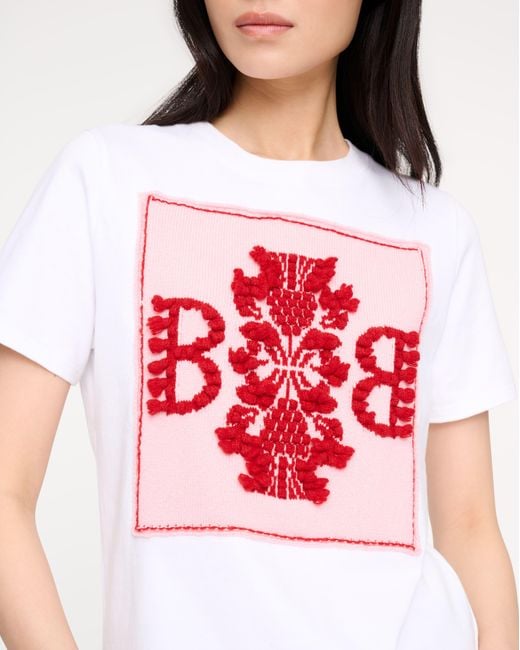 Barrie Red T-shirt With Cashmere B Logo Patch