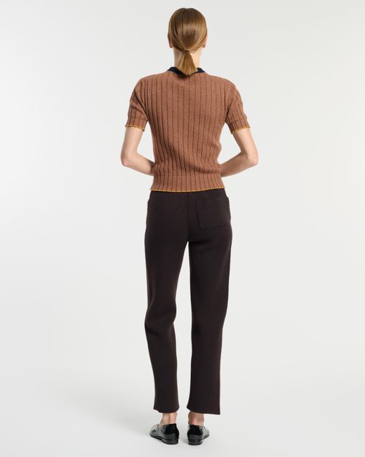 Barrie Brown Ribbed Cashmere Top