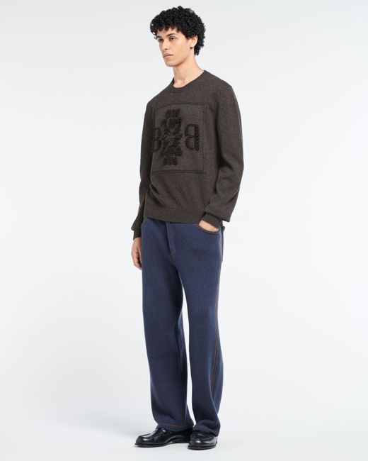 Barrie Gray 3d Cashmere Logo Round-neck Jumper for men