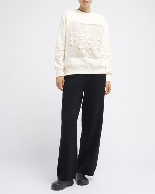 Barrie Black Timeless Wide Cashmere Trousers