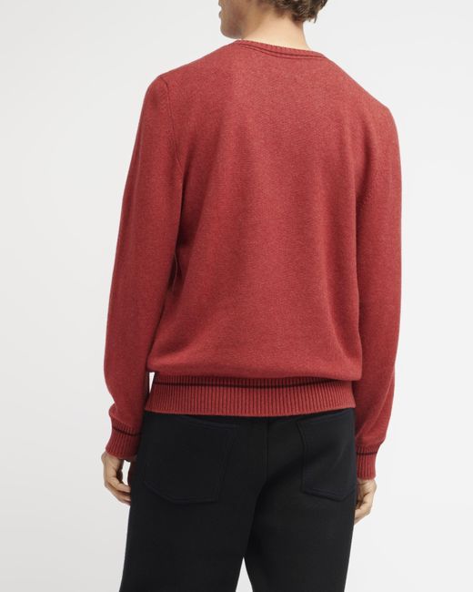 Barrie Red 3d Logo Cashmere Jumper for men