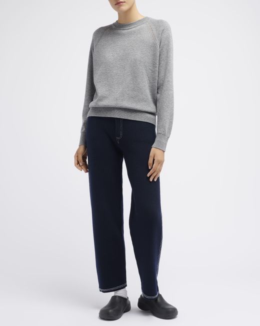 Barrie Gray Cashmere Round-neck Jumper