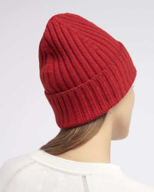 Barrie Red Cashmere Beanie