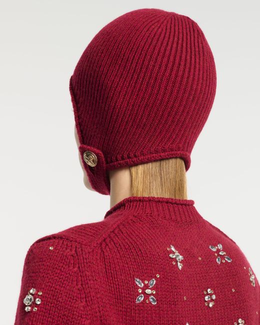 Barrie Red Cashmere Bonnet