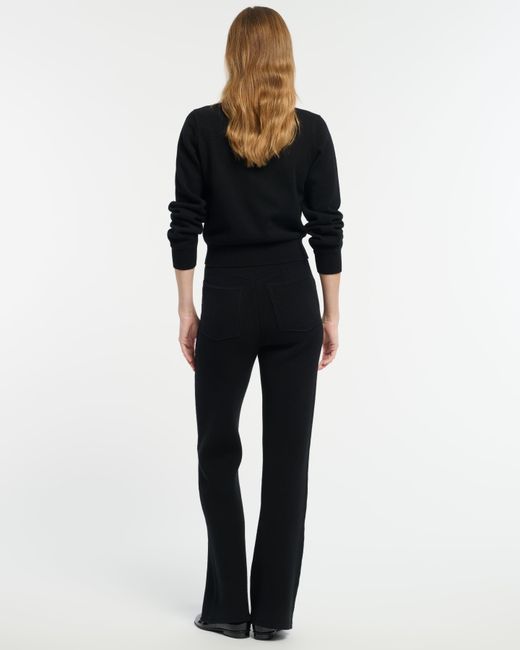 Barrie Black Cotton And Cashmere Cardigan With Jewelled Buttons