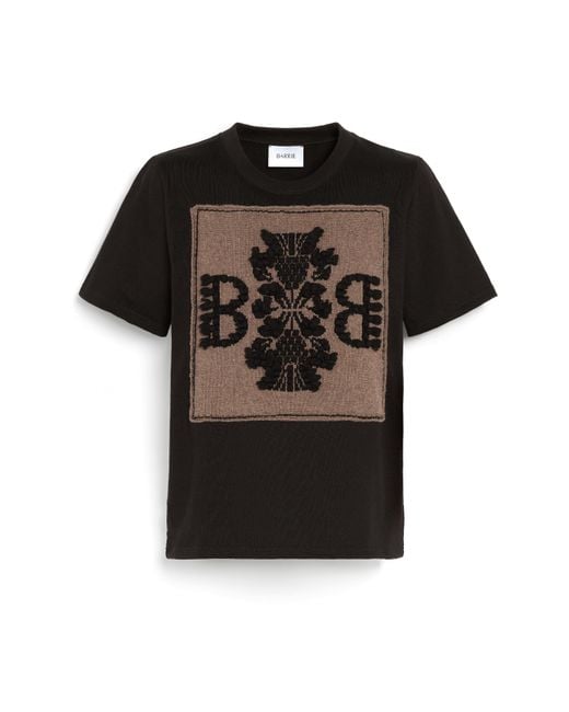 Barrie Black T-shirt With Cashmere B Logo Patch