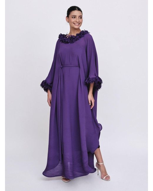 Baruni Purple Floretta Kaftan