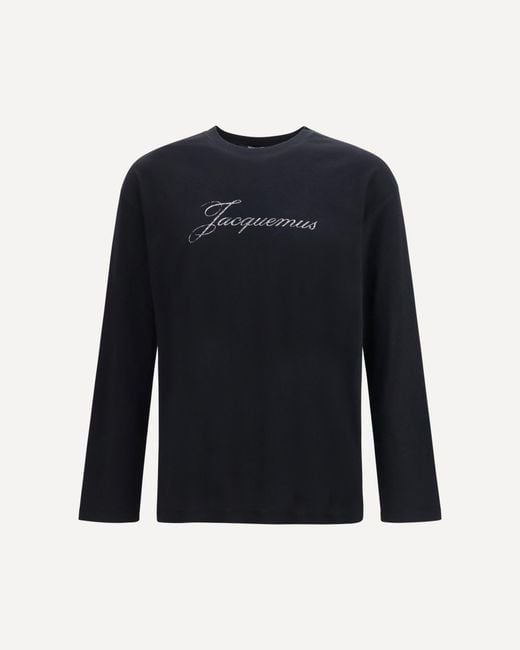 Jacquemus Blue Long Sleeve T-Shirt for men