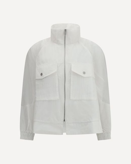 Pinko Gray Beth Jacket With Transparent Inserts