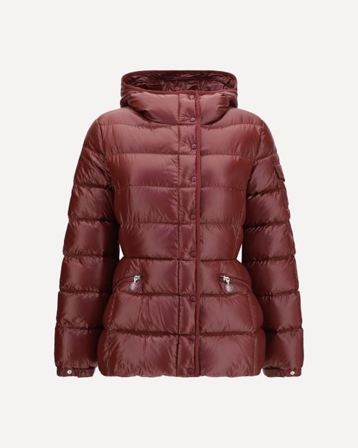 Moncler Red Barante Short Hooded Down Jacket
