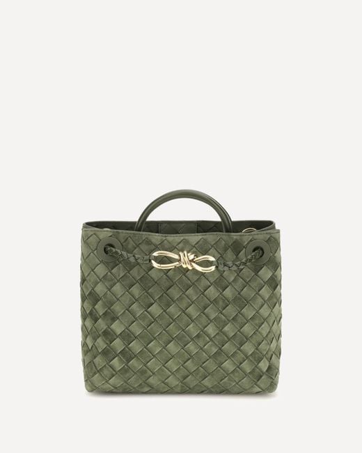 Bottega Veneta Green Andiamo Small Handbag