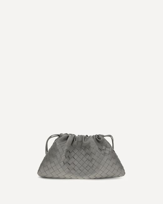 Bottega Veneta Gray Drawstring Pouch