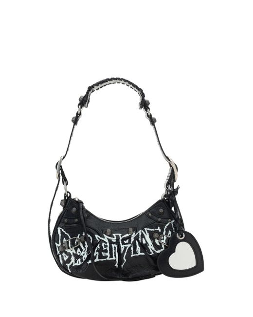 Balenciaga Black Le Cagole Diy Metal Shoulder Bag