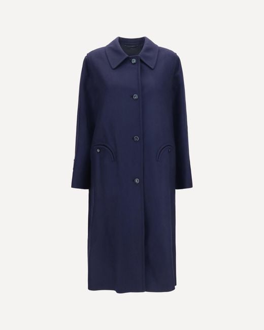 Blazé Milano Blue Nitak Woolly Wool Trench Coat