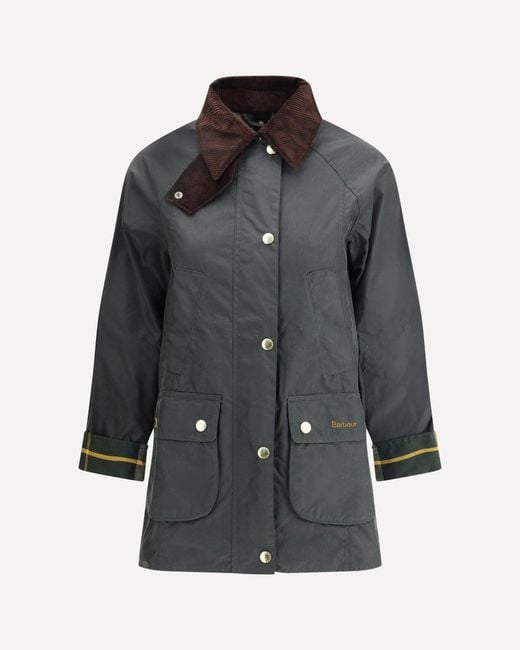 Barbour Gray Modern Beadnell Wax