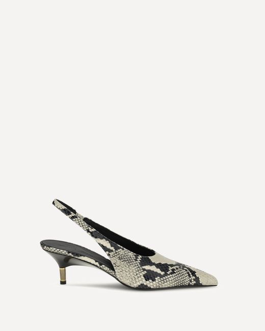 Khaite White Bella Slingback Pumps