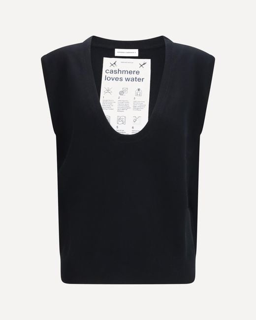 Extreme Cashmere Black N°423 Lord Sleeveless Sweater