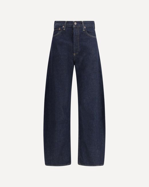 Agolde Luna Pieced Taper Jeans High Waist Color Rinse in Blue | Lyst UK